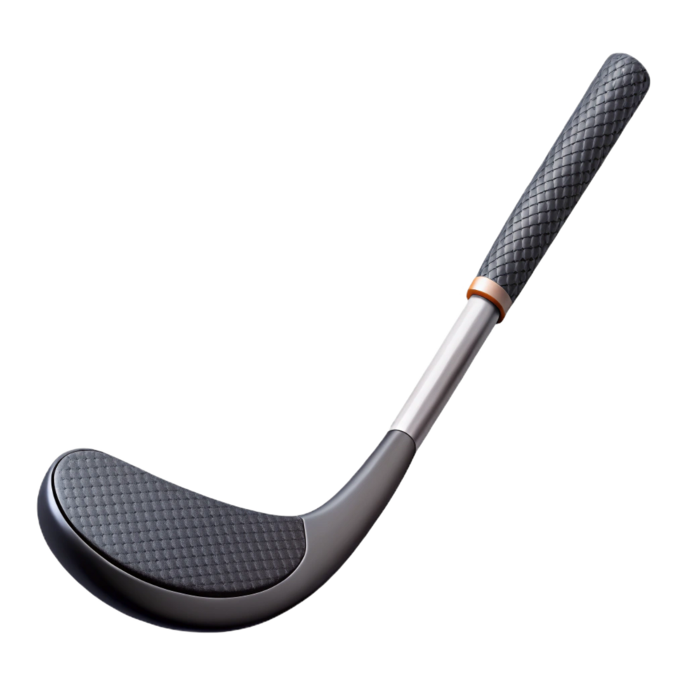 extraordinary notable Carbon fiber hockey stick with a curveblade, grip tape on the handle, studio lighting, product shot, isolateon transparent background,high-resolution product photography png