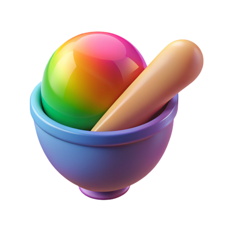 pristine sought-after Rainbow sherbet scoop, vibrant colors, studio lighting, front view, glossy finish, photorealistic, isolateon transparent background,high-resolution product photography png