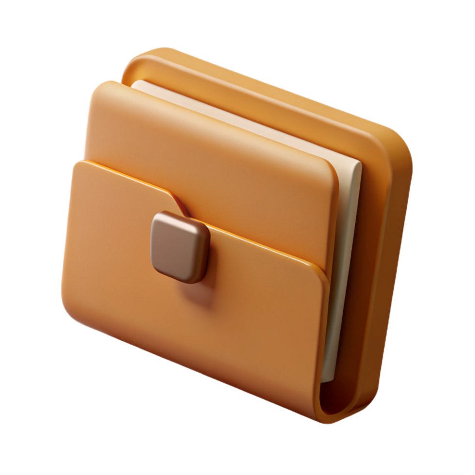 alluring mysterious renaissance Manila folder, brown paper, metal clasp, side view, soft lighting, isolateon transparent background,high-resolution product photography refined png