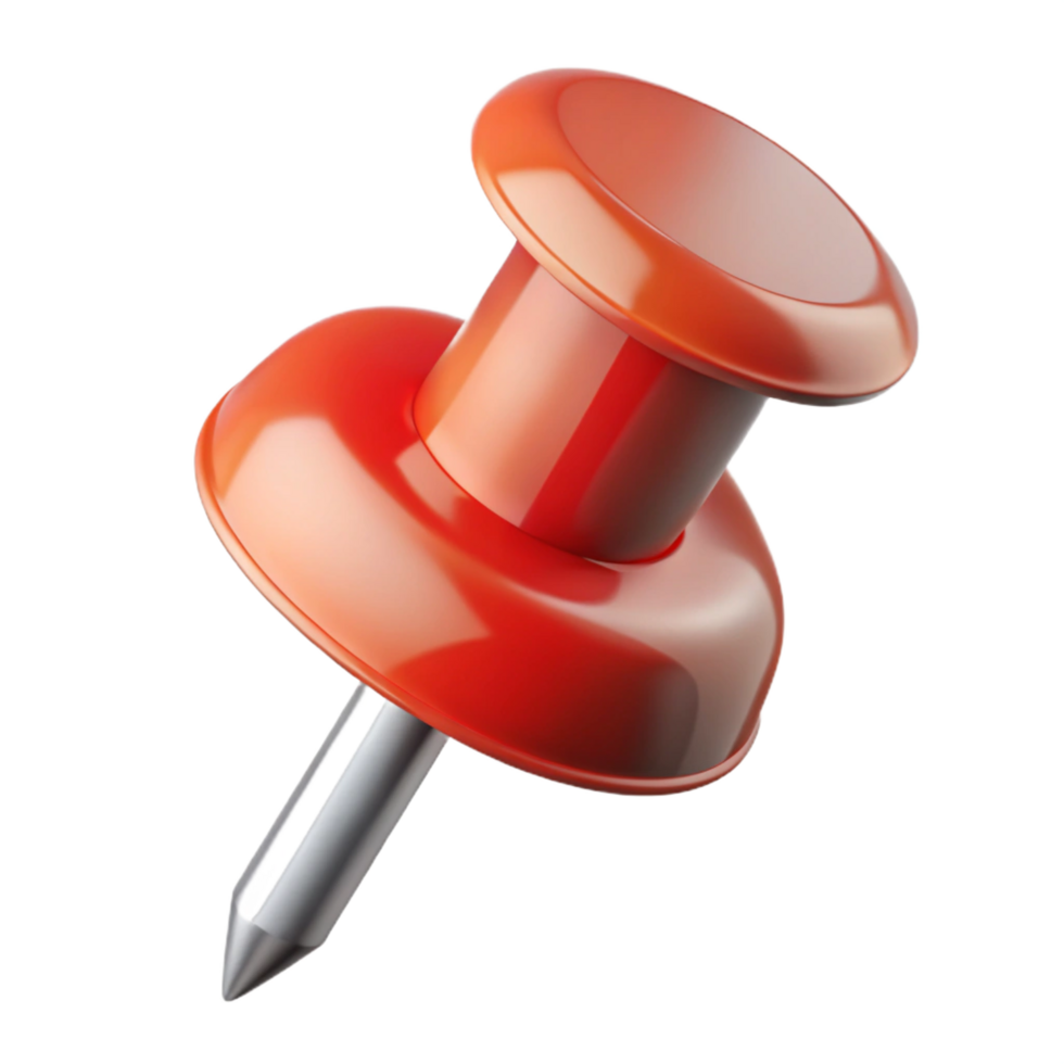 peaceful gorgeous Push pin, clear plastic head, metal point, extreme close-up, studio lighting, isolateon transparent background,high-resolution product photography crisp png