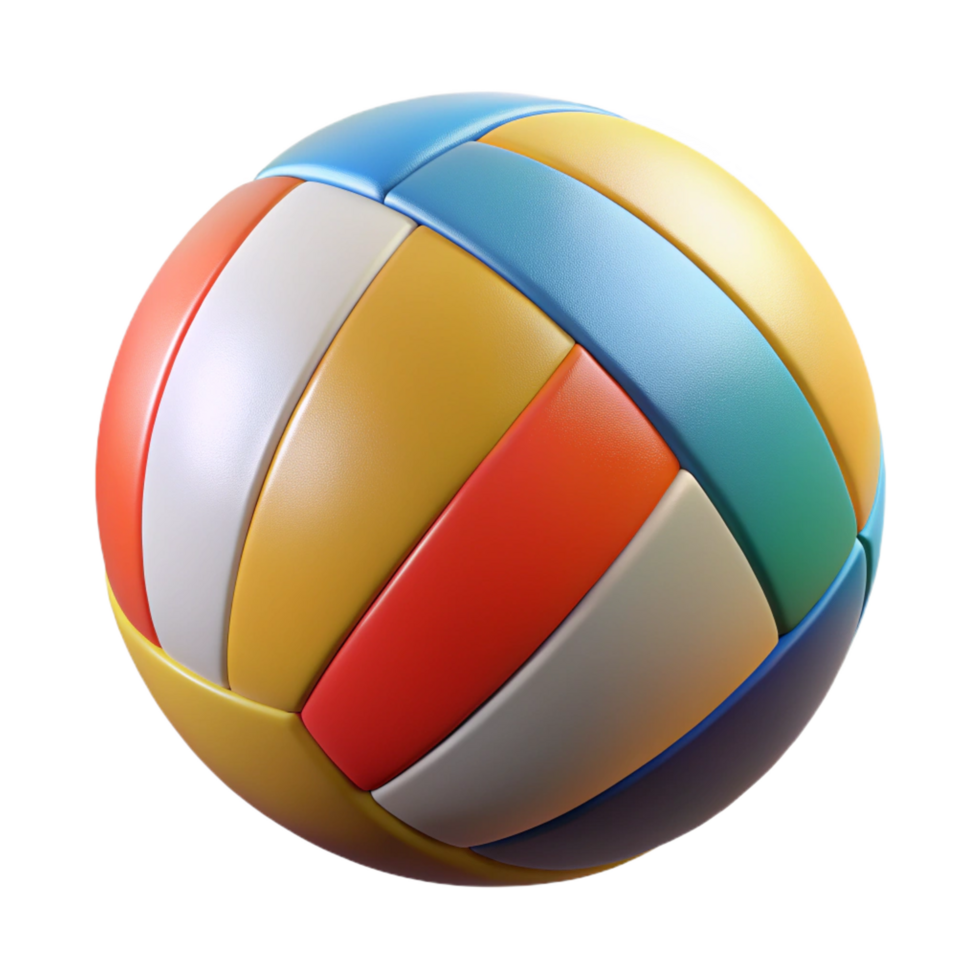 unforgettable classic Volleyball, multi-colorepanels, slightly texturesurface, studio lighting, isolateon transparent background,high-resolution product photography crisp png