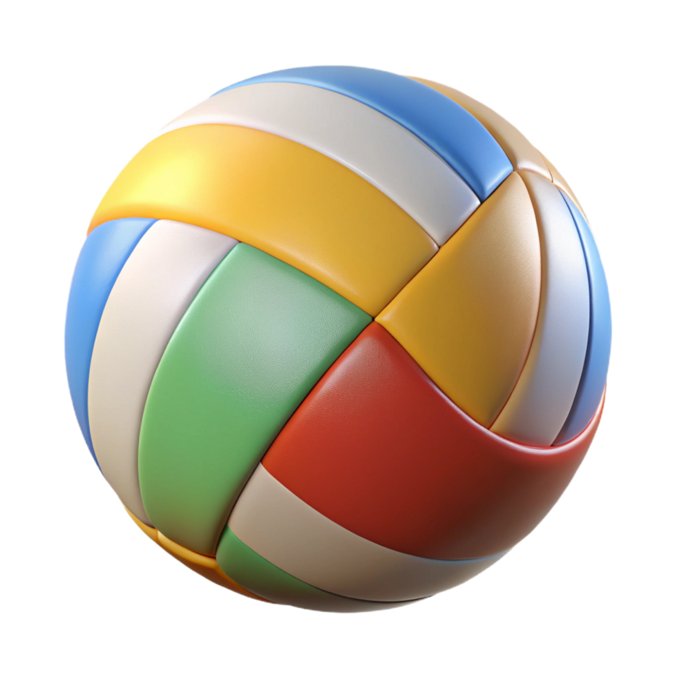 wonderful standout Volleyball, multi-colorepanels, slightly texturesurface, studio lighting, isolateon transparent background,high-resolution product photography png