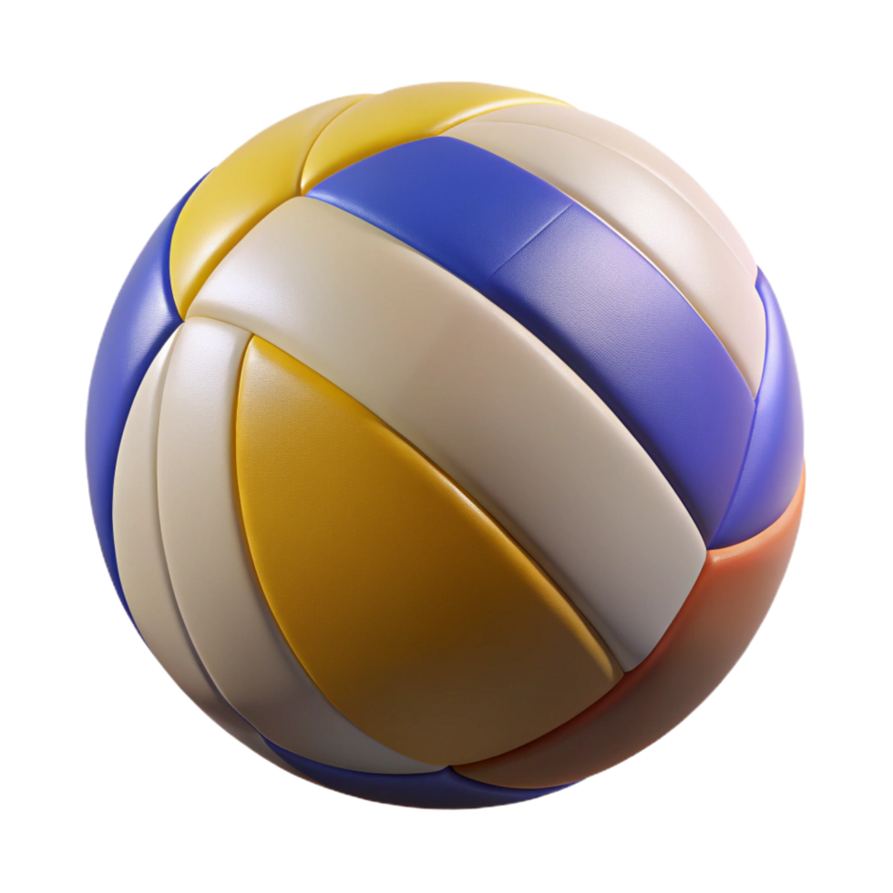 joyful spectacular Volleyball, multi-colorepanels, slightly texturesurface, studio lighting, isolateon transparent background,high-resolution product photography masterfully captured png