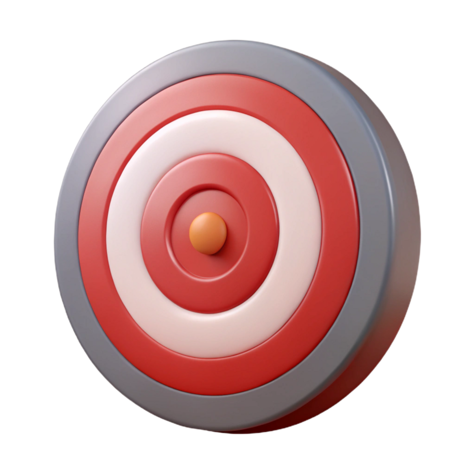 standout modern Archery target, concentric circles, texturesurface, studio lighting, front view, with transparent background,high-resolution product photography precision png