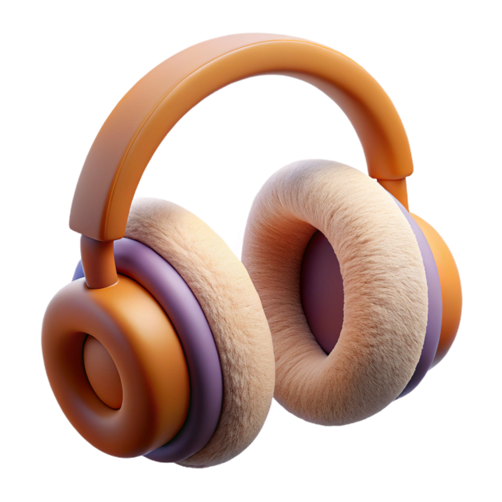 elegant creative Studio-quality headphones with plush earcups anadjustable headband, front view, soft lighting, isolateon transparent background,high-resolution product photography elite png