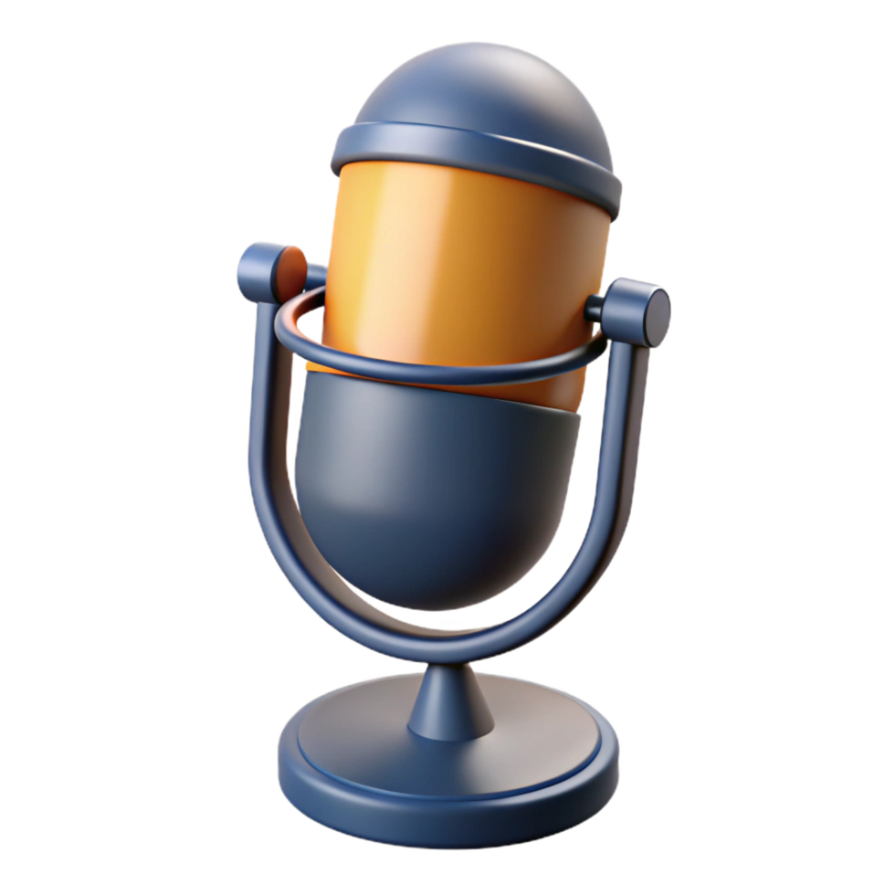 rare art deco Microphone with pop filter, front view, studio lighting, isolateon transparent background,high-resolution product photography detailed png