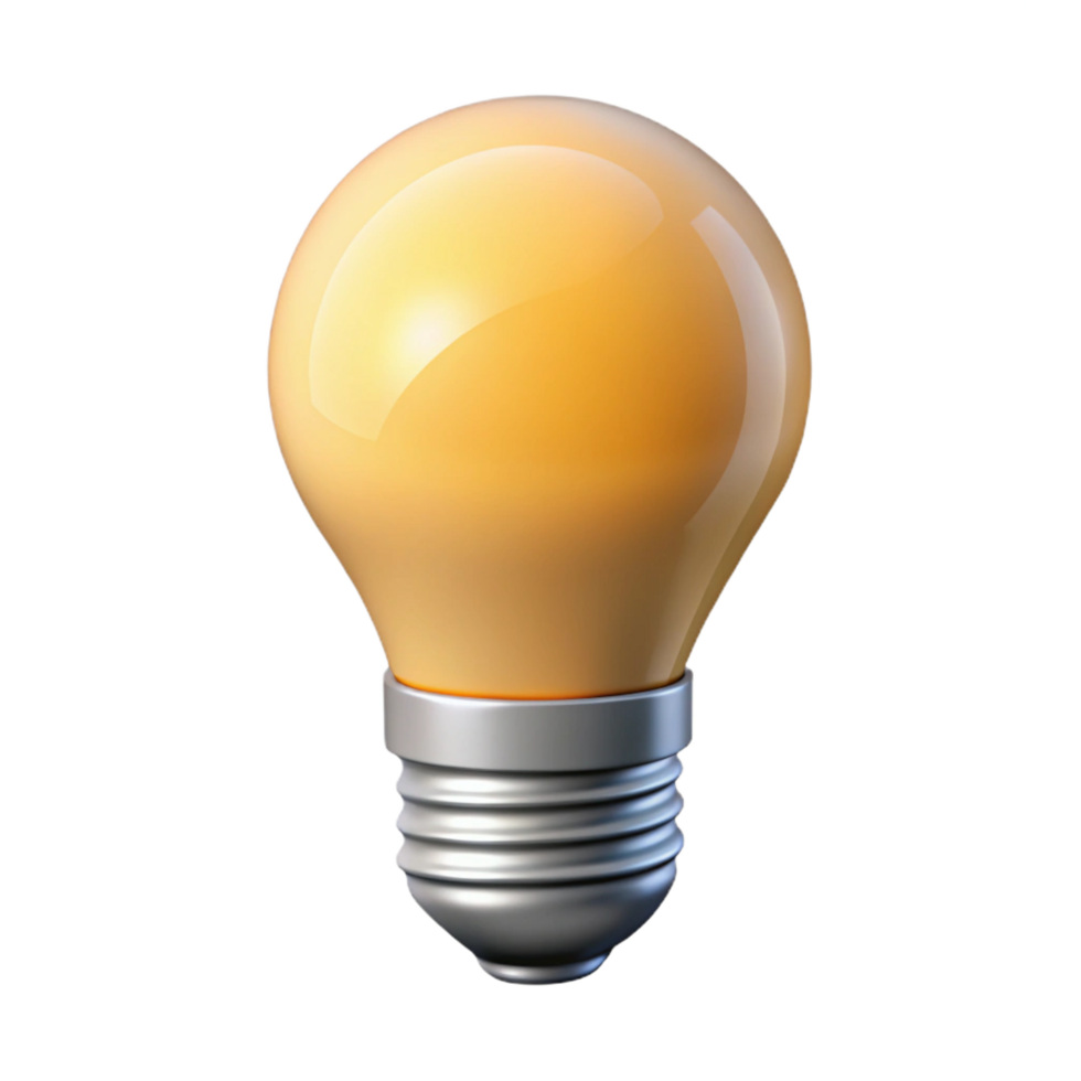 magnificent mid-century Smart light bulb, front view, soft lighting, isolateon transparent background,high-resolution product photography professional png