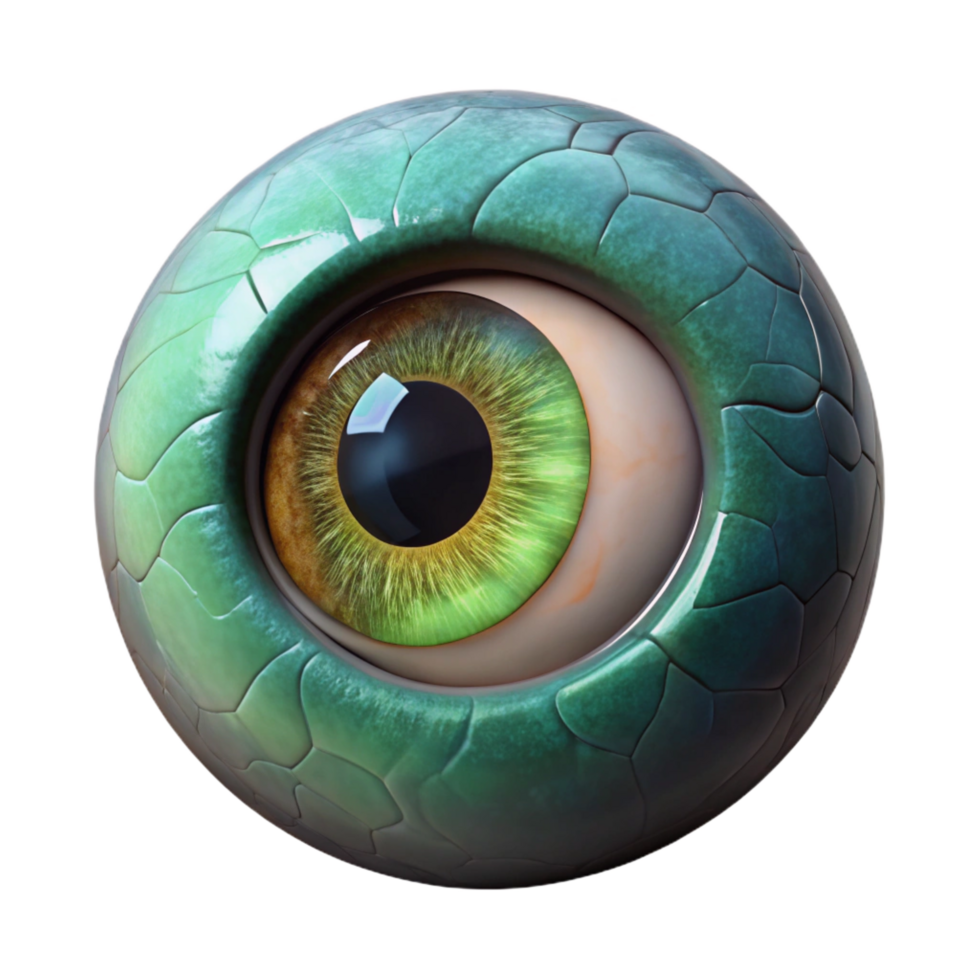 striking rustic A realistic, scalebasilisk eye, with a vertical pupil, studio lighting, front view, isolateon transparent background,high-resolution product photography studio quality png