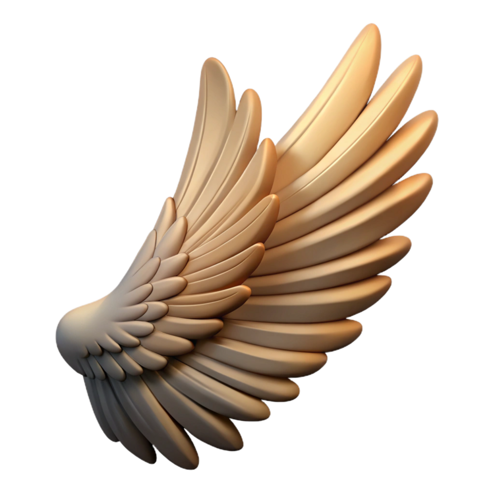 intense extraordinary A realistic, featheregriffin wing, powerful andetailed, soft lighting, side view, isolateon transparent background,high-resolution product photography exclusive png