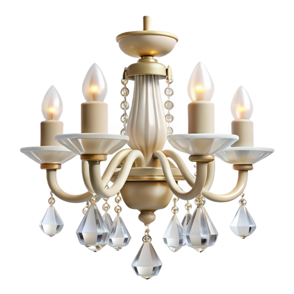 stunning mid-century Crystal chandelier, ten arms, dangling prisms, sparkling in studio lighting, icon style, isolateon transparent background,high-resolution product photography gallery standard png