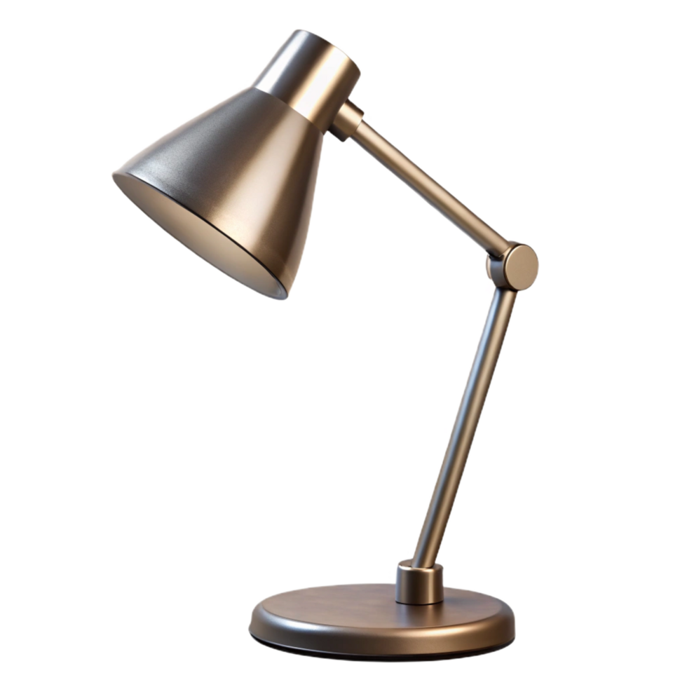 dynamic radiant Minimalist metal floor lamp, adjustable arm, brushenickel finish, studio lighting, isolateon transparent background,high-resolution product photography high resolution png