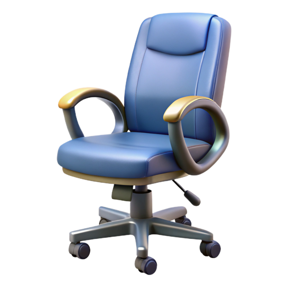 pristine memorable Rolling office chair, ergonomic design, mesh back, studio lighting, with transparent background,high-resolution product photography png