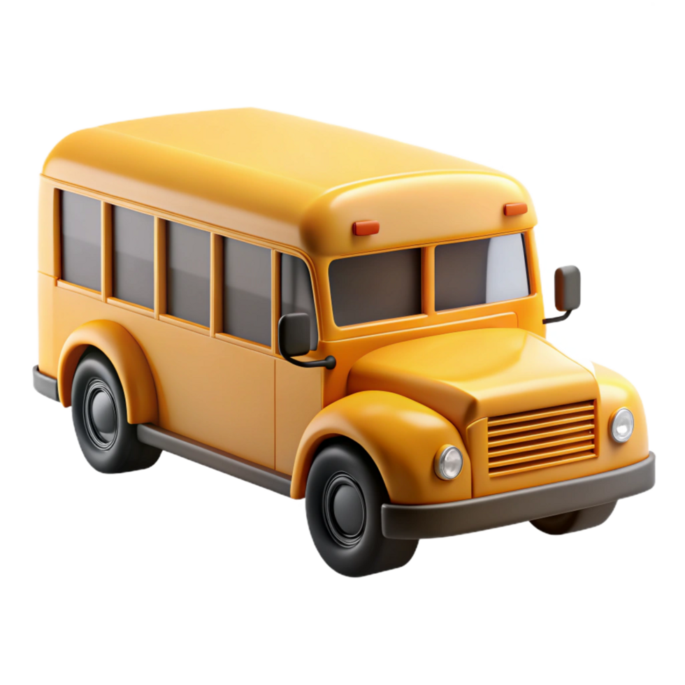 breathtaking rare Bright yellow school bus, detaileinterior visible through windows, studio lighting, side view, product shot, isolateon transparent background,high-resolution product photography png