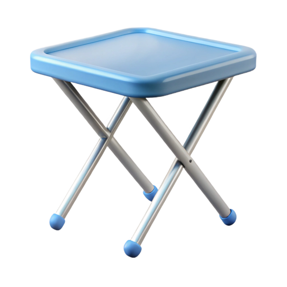 splendiart deco Folding cartable, plastic top, metal legs, utilitarian design, studio lighting, front view, product shot, with transparent background,high-resolution product photography original png
