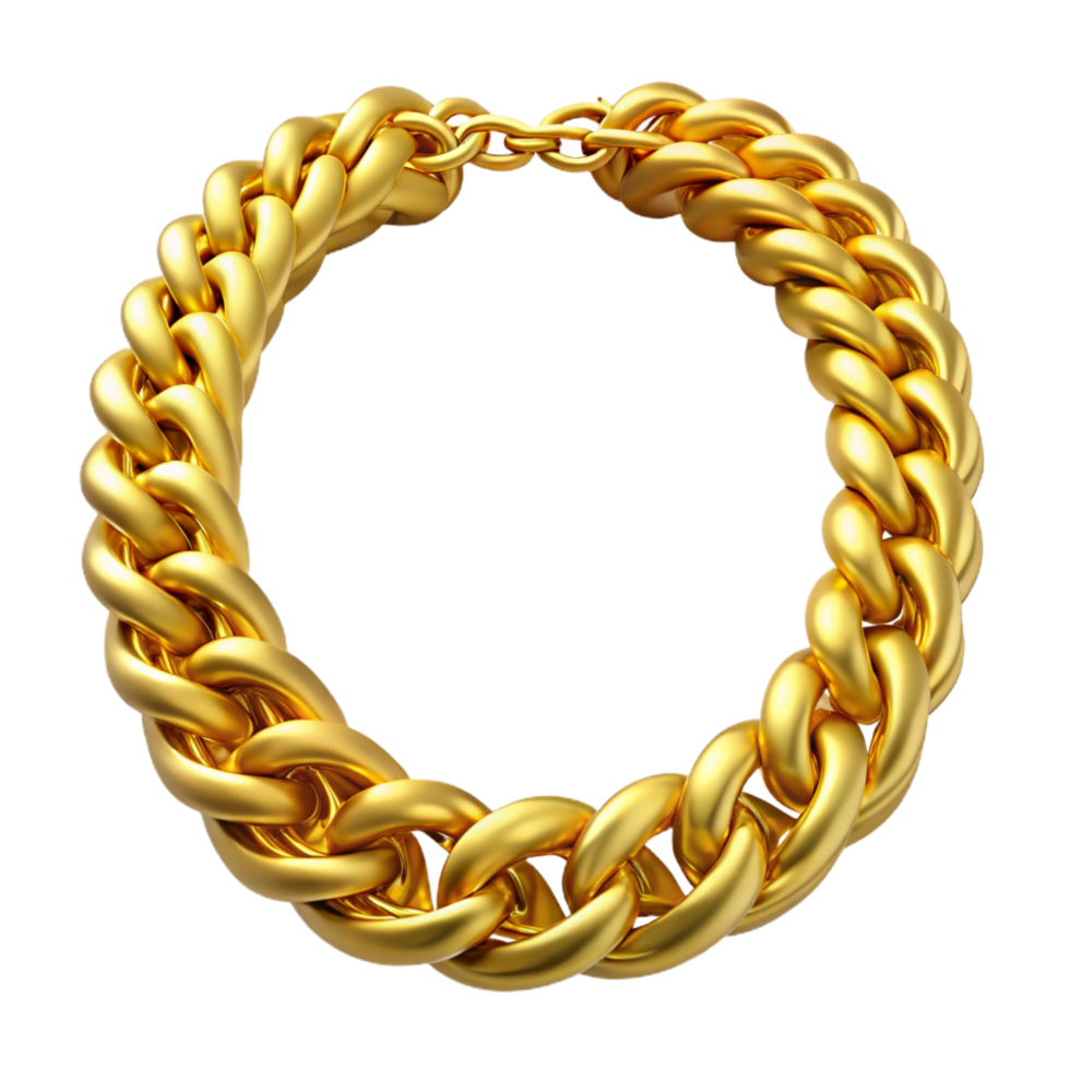 pristine surreal Golchain necklace, intricate woven pattern, matte finish, soft lighting, draped, front view, artistic, isolateon transparent background,high-resolution product photography original png
