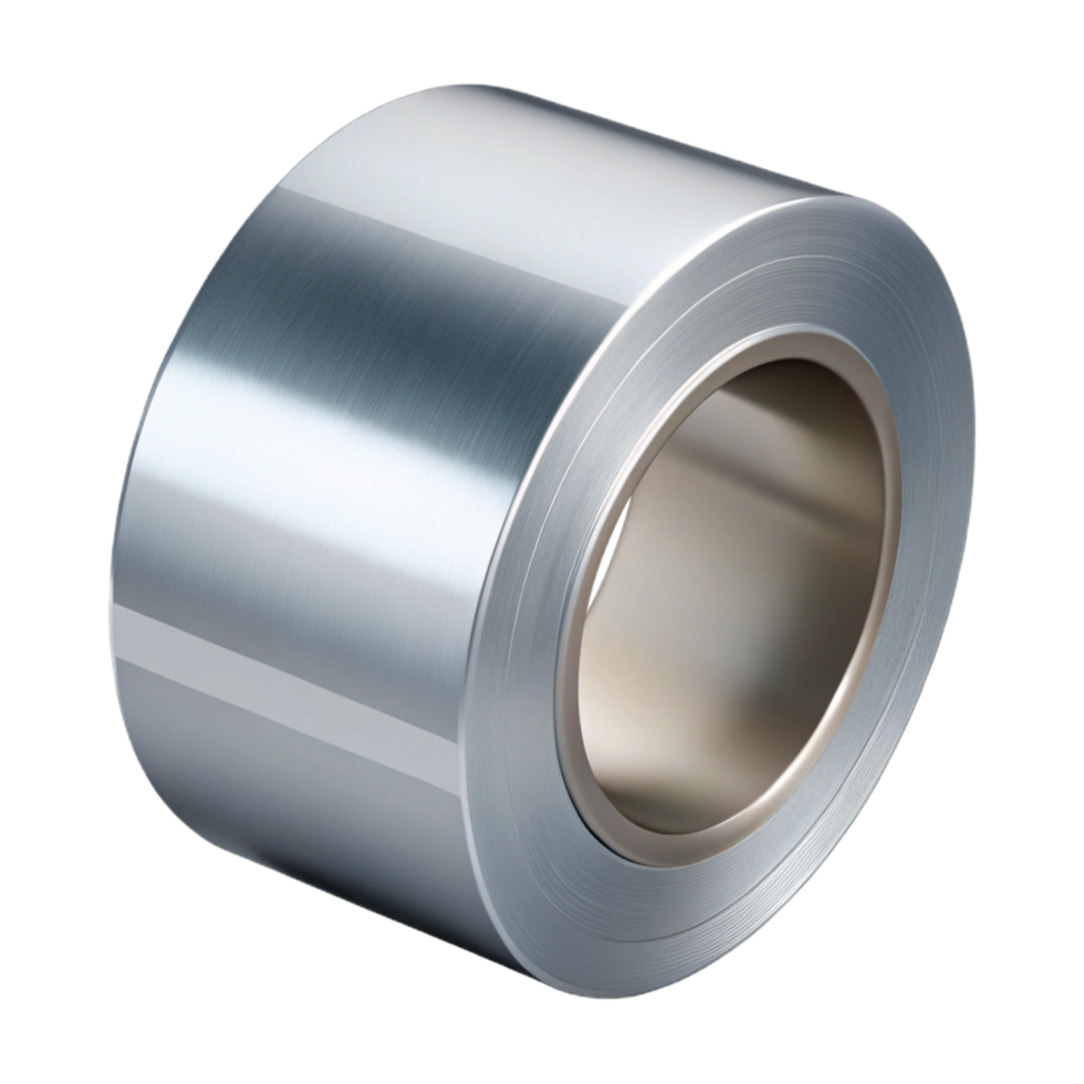 rare classic A roll of duct tape with a silver finish, partially unrolled, studio lighting, photorealistic, isolateon transparent background,high-resolution product photography top-tier png
