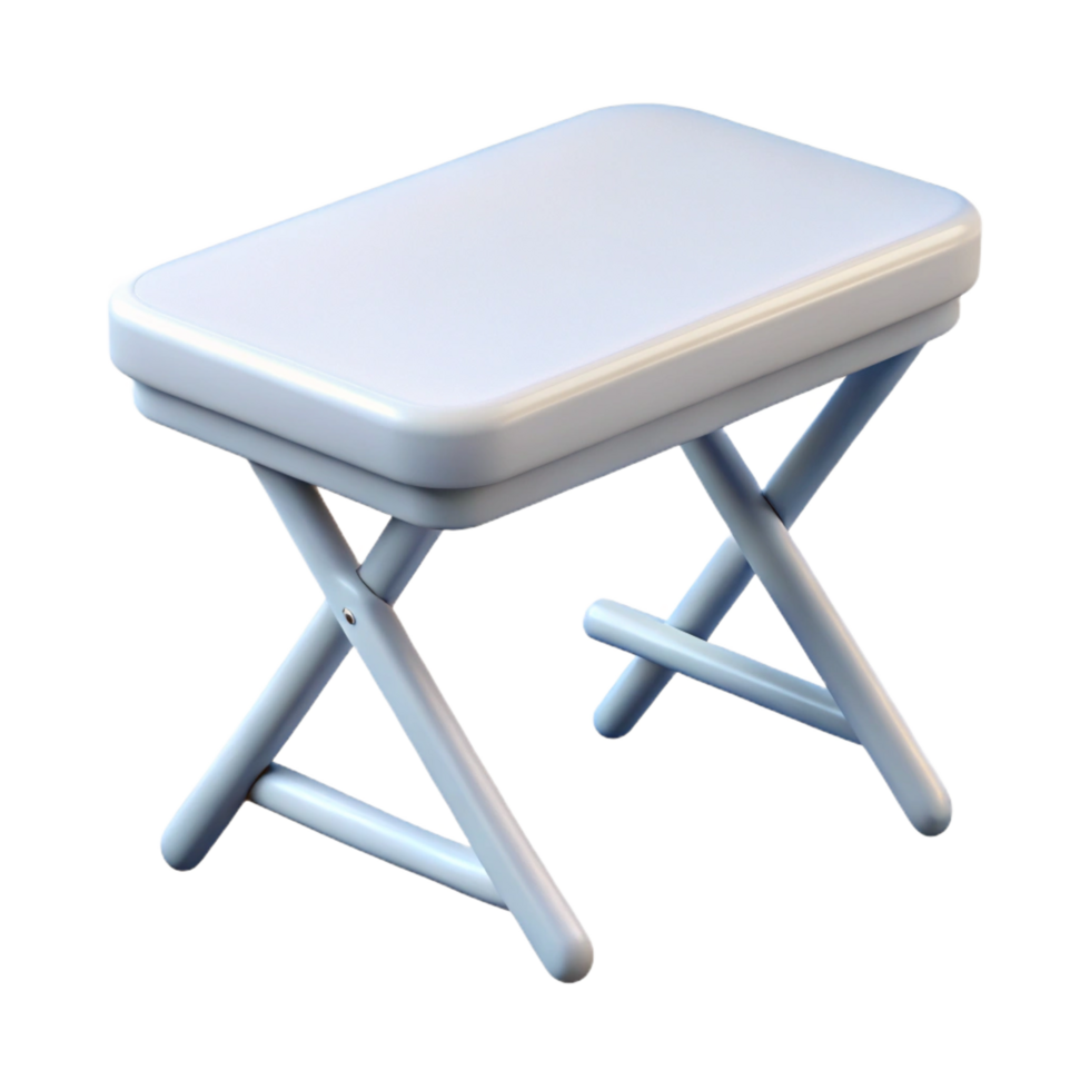 immaculate organic Rectangular folding table, white plastic, matte finish, front view, bright lighting, isolateon transparent background,high-resolution product photography refined png