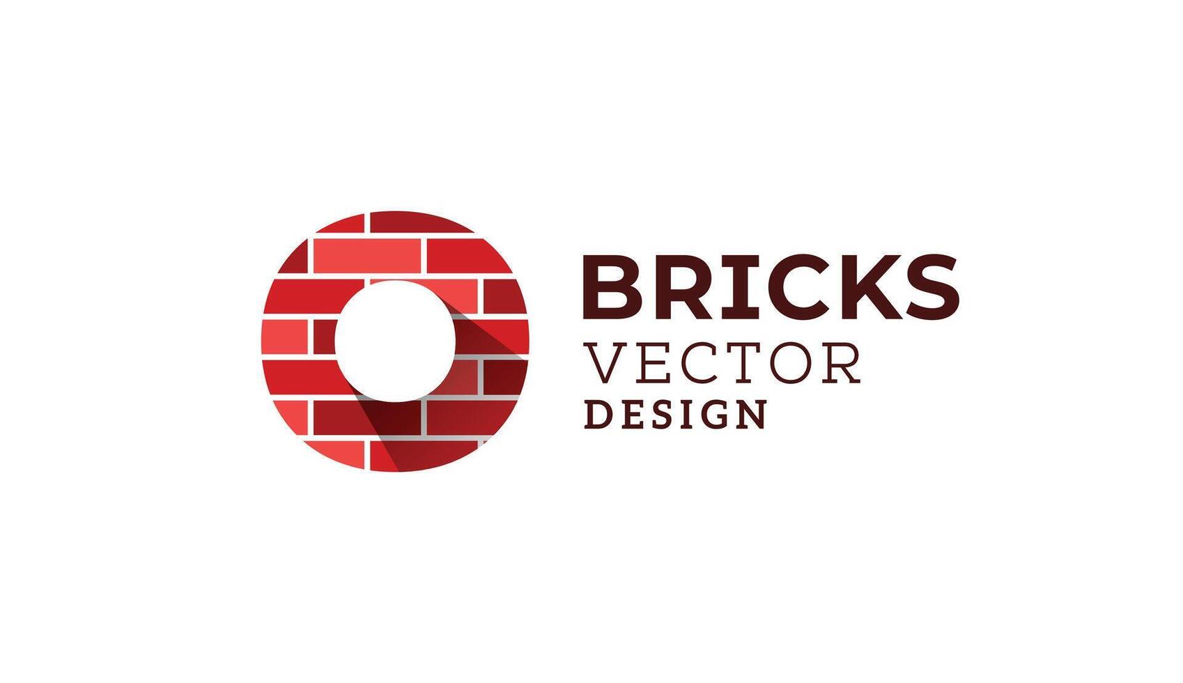 O letter brick logo vector