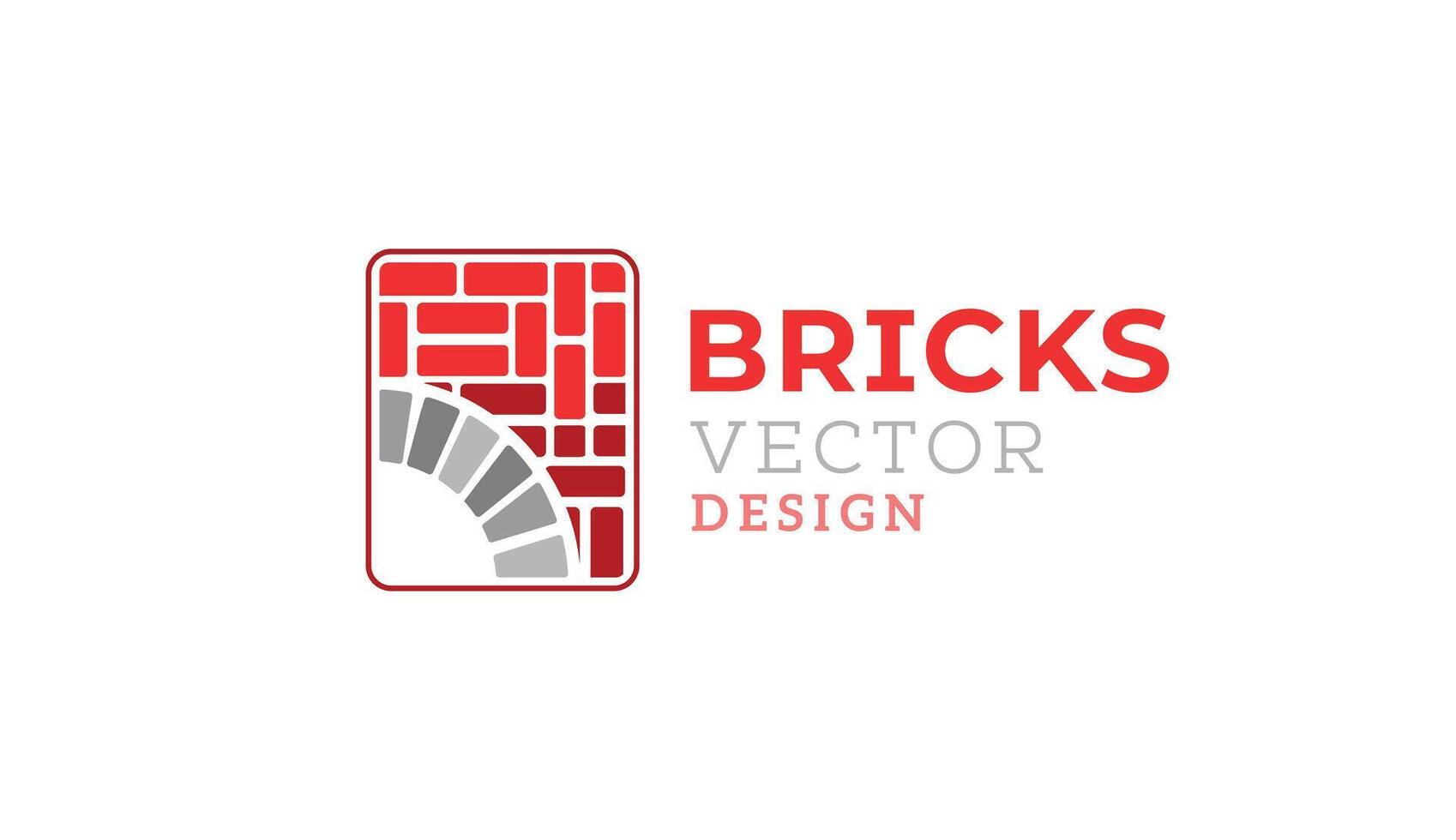 Unique brick bridge logo design vector