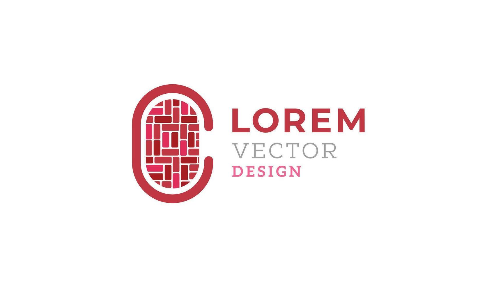 C letter brick logo design vector