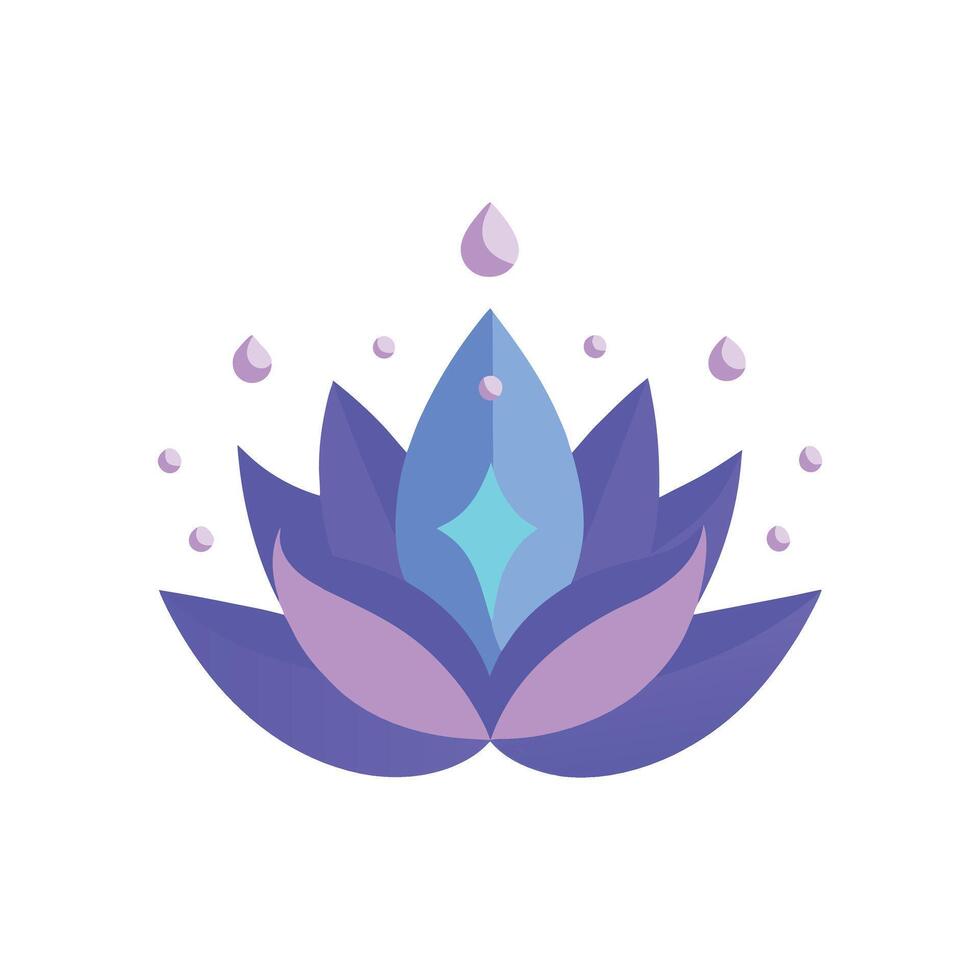 Magical fantasy lotus flower with white background vector