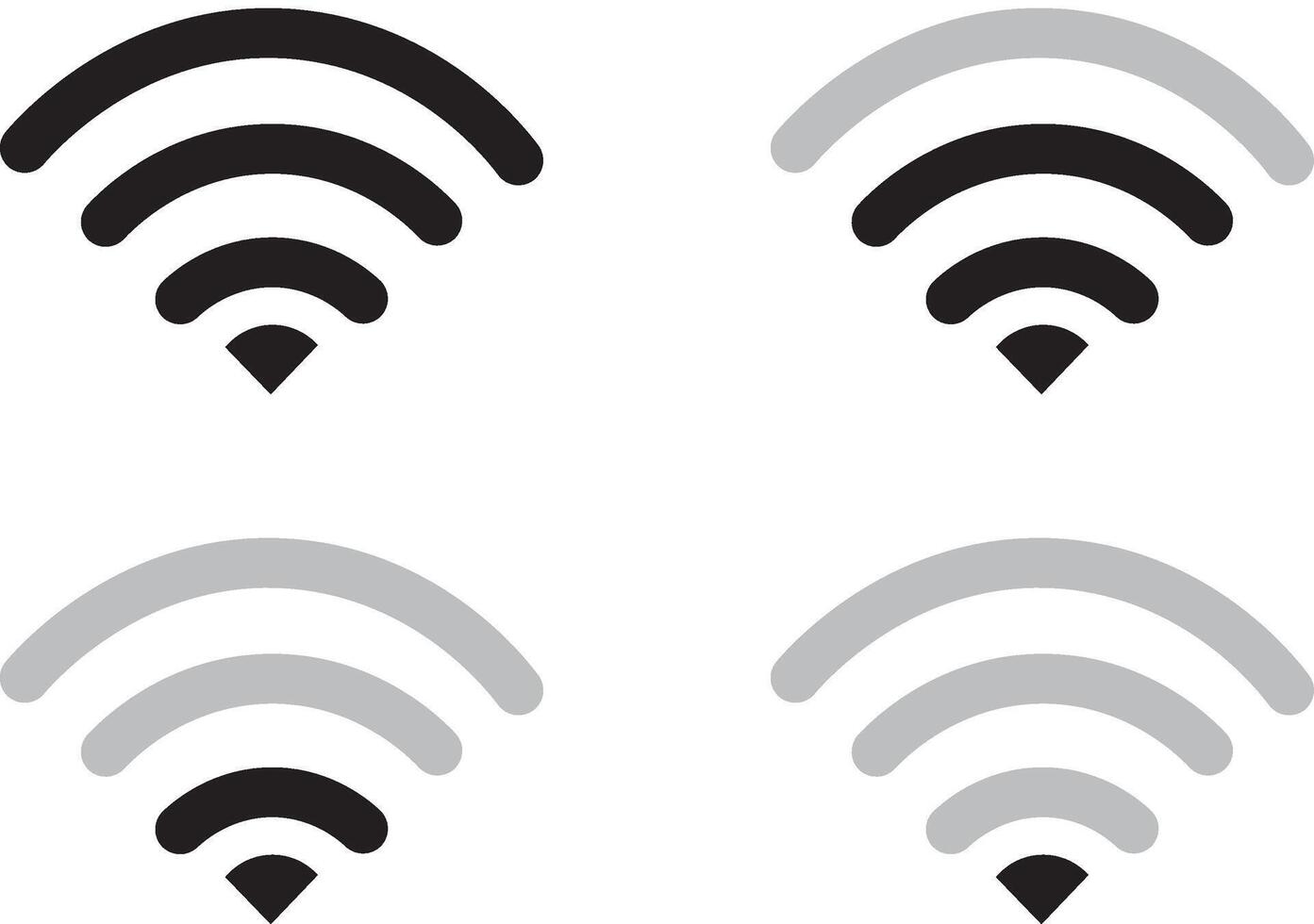 wifi line icon. black and white Wi-Fi network. Wireless and wifi icon or sign for remote internet access. vector
