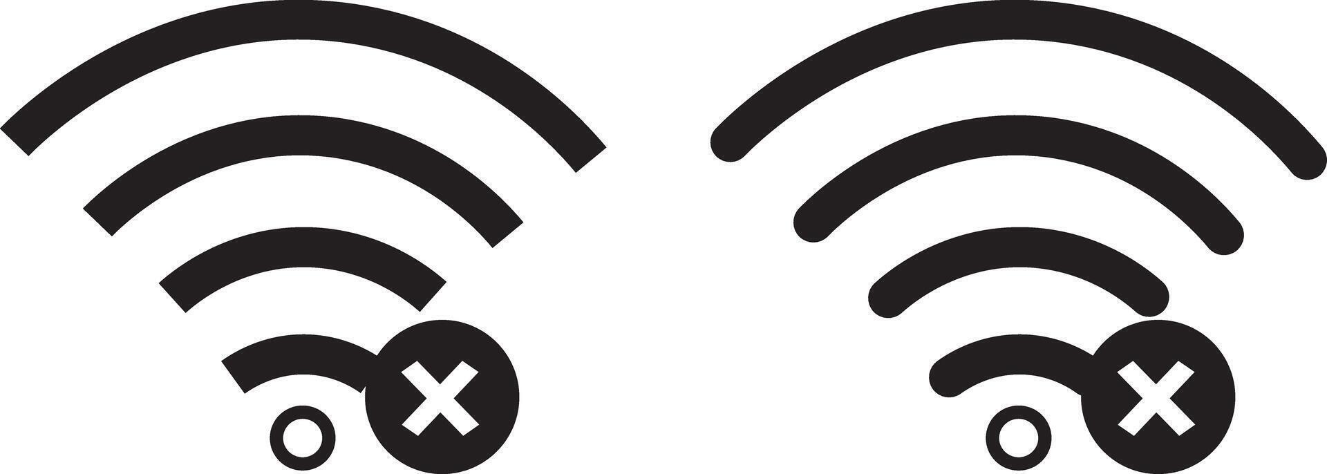no internet animated icon, no internet no wireless offline icon sign illustration vector