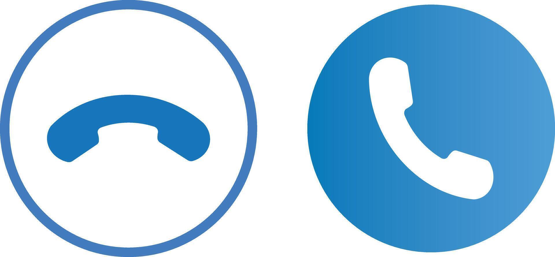phone icon on round internet button set. phone call glyph icon. Flat blue Phone icon illustration sign, vector