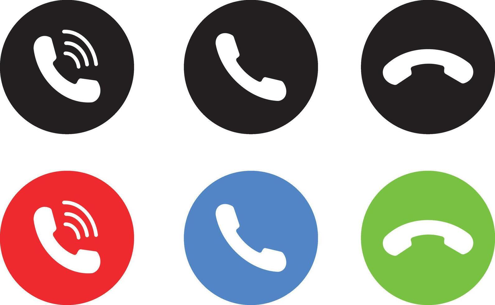 decline incoming call icons in flat style. Phone call icon. Telephone icon symbol, illustration image. Isolated on white backgroun, vector