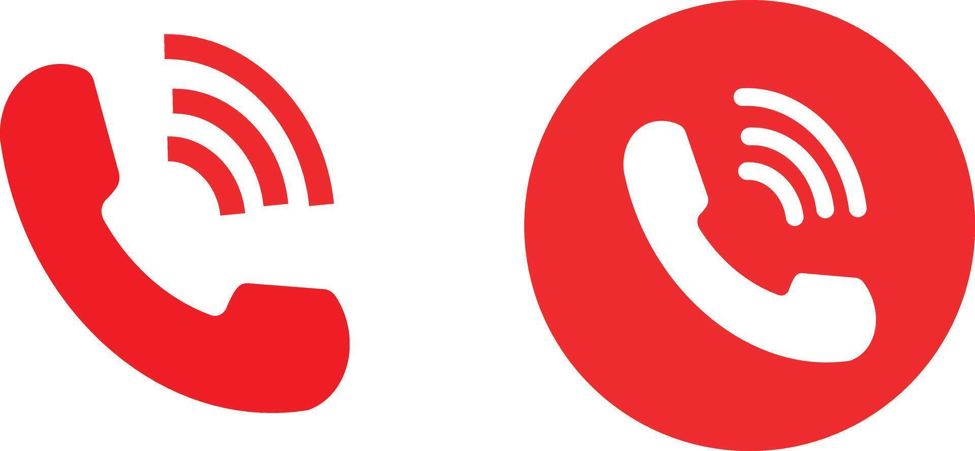 Phone outline icon for social media. icon set red call phone. icon set red call phone Illustration symbol. vector
