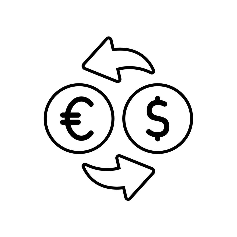 Icon a exchange, isolated against a clean background. vector