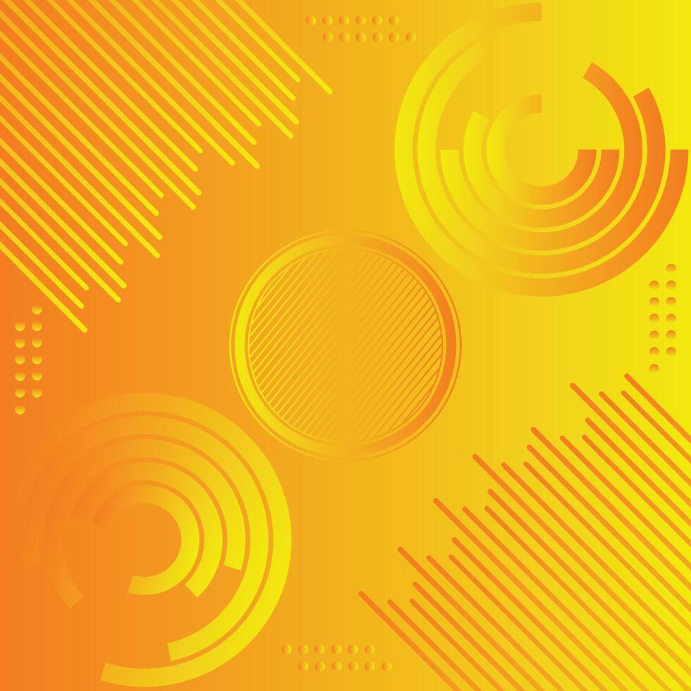 Yellow Abstract Background gradient from yellow to dynamic waves circle background vector