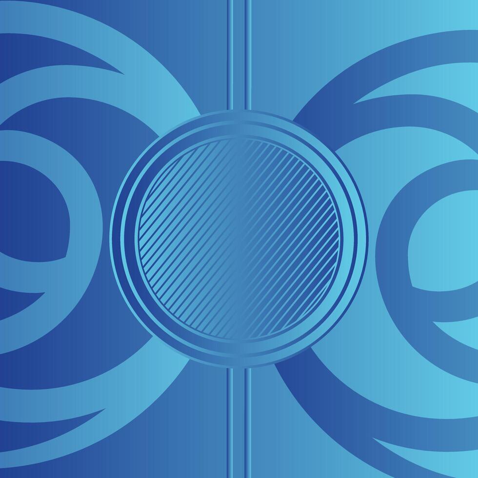 Abstract blue glowing geometric circle lines on dark blue background. Modern shiny blue circle lines pattern. Futuristic technology concept. Suit for cover, header, website vector
