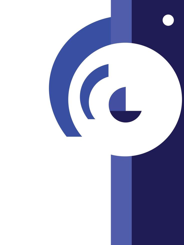 Abstract white and blue shape background. Blue gradient circular shape elements. Minimalist geometric pattern illustration Design vector