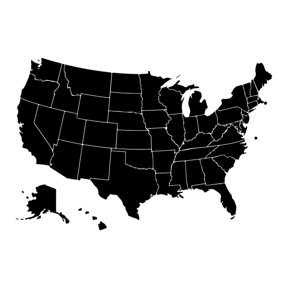 USA Map Silhouette Design Graphic vector