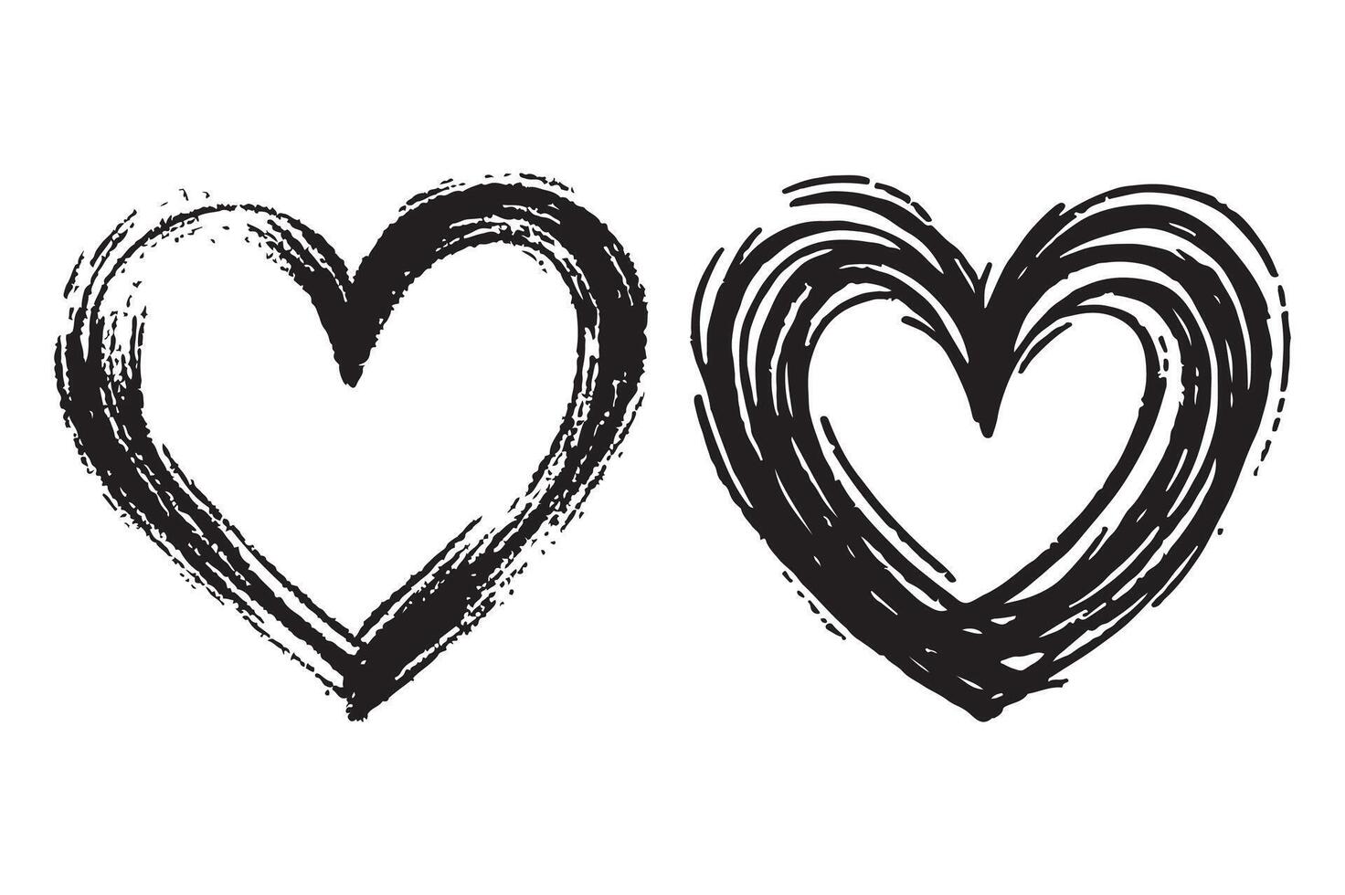Continuous Line Art Love Shape Illustration vector