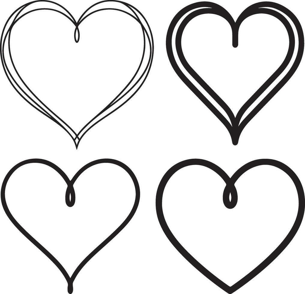 Artistic Silhouette Line Drawing of Lovers vector