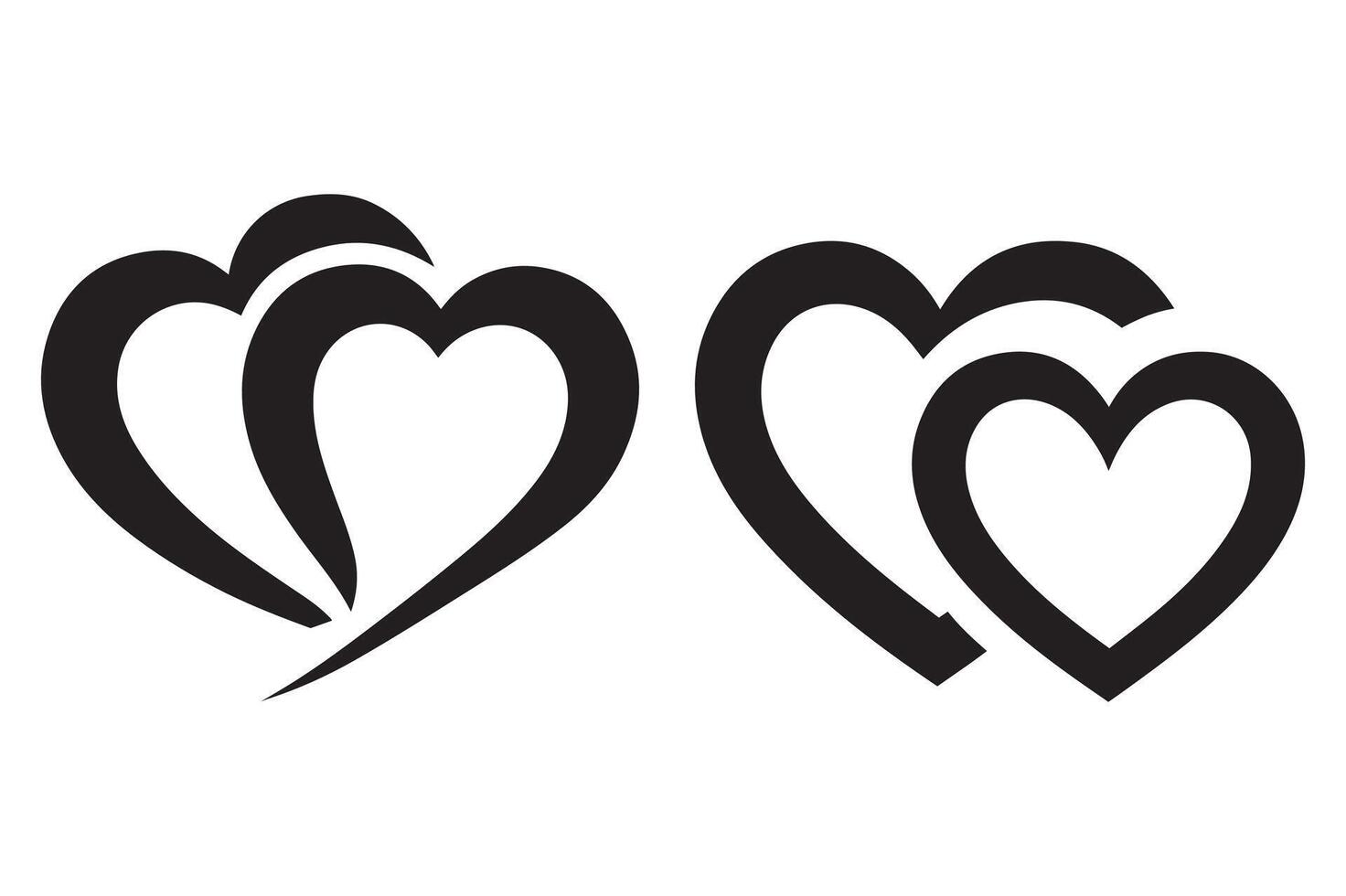 Minimalist Couple Love Silhouette Line Drawing vector