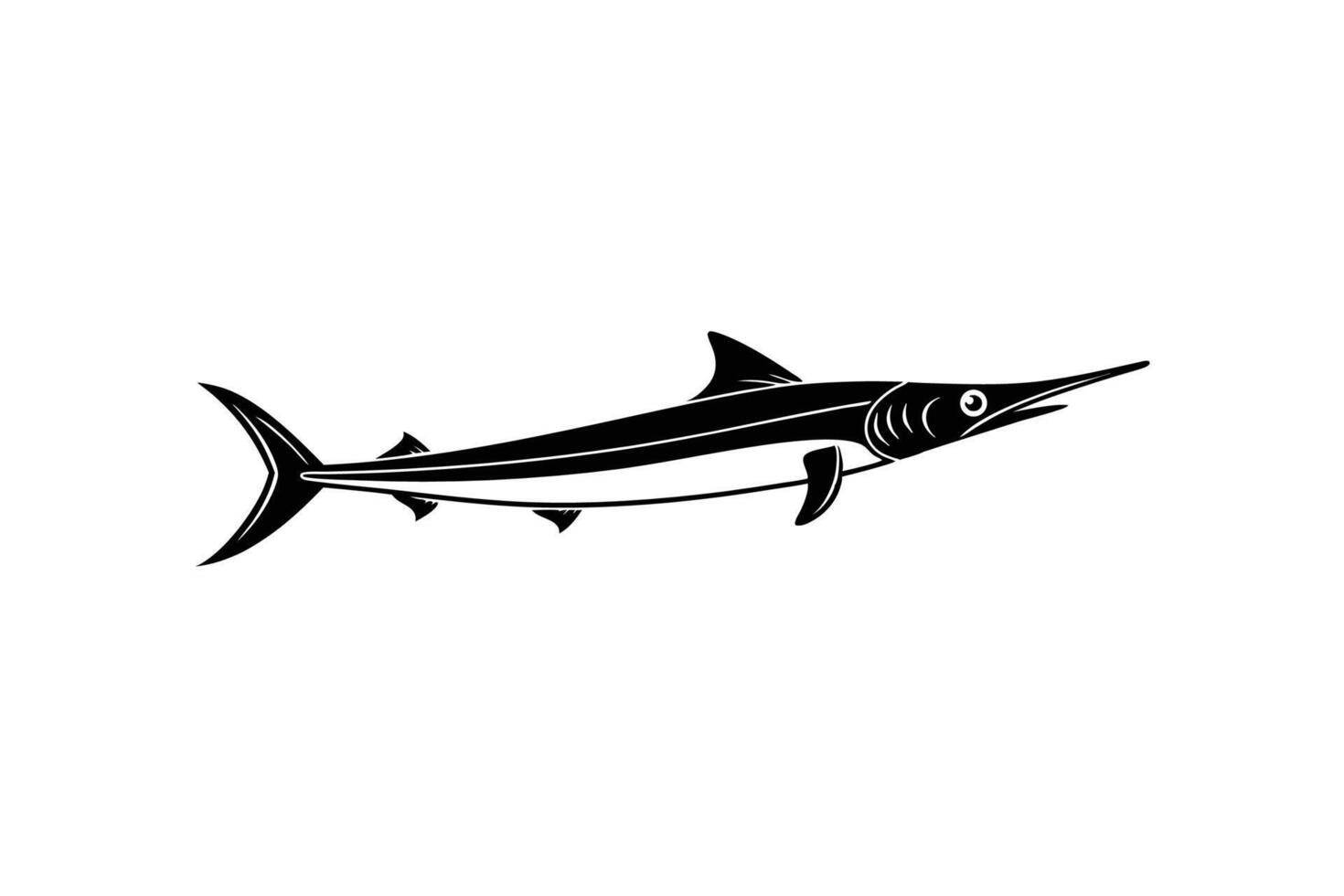 Marlin fish logo illustration vector