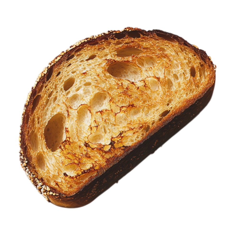 bread slice on transparent background png