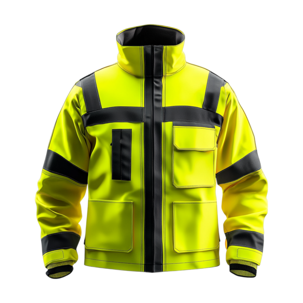 yellow jacket with reflective stripes png