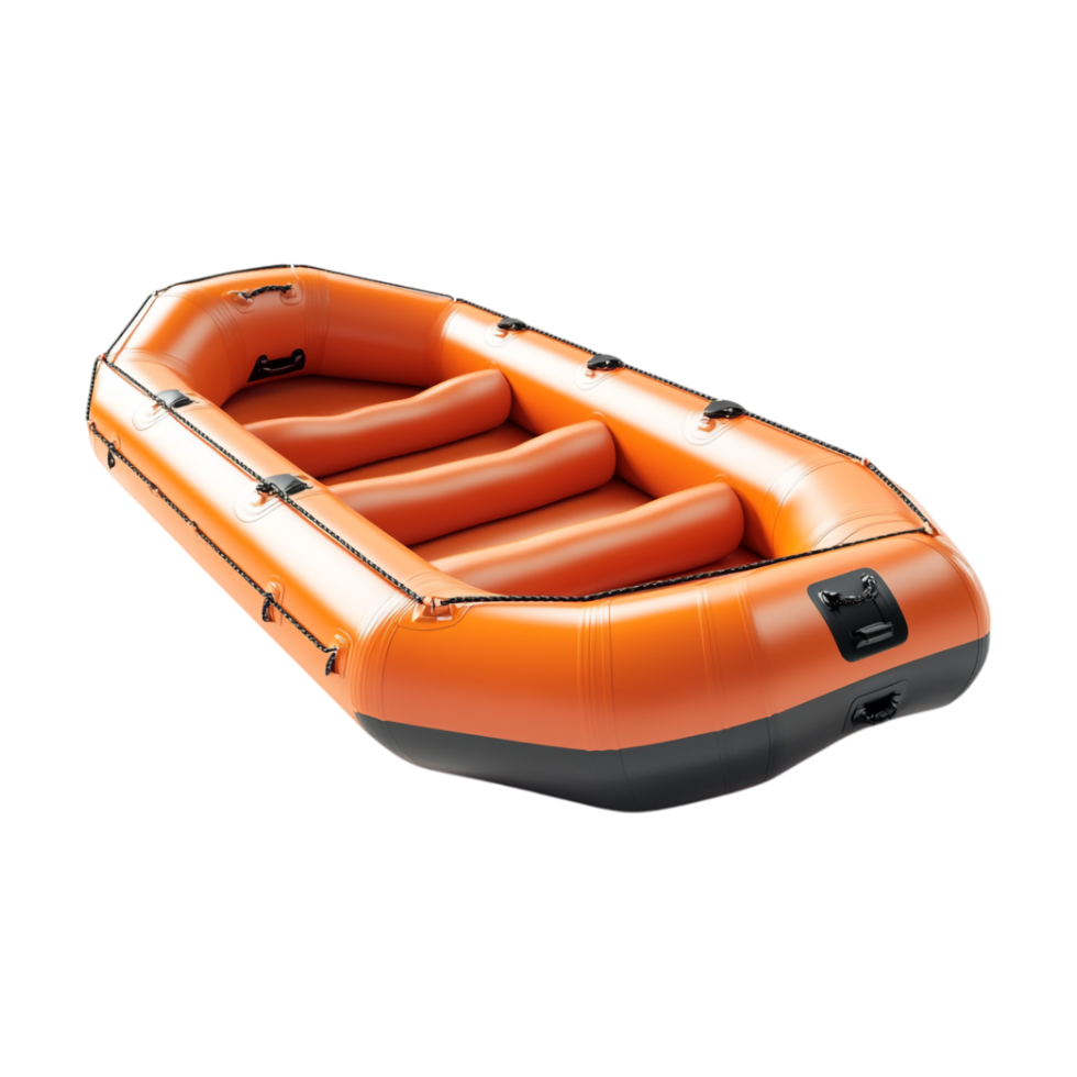 an inflatable boat on a transparent background png