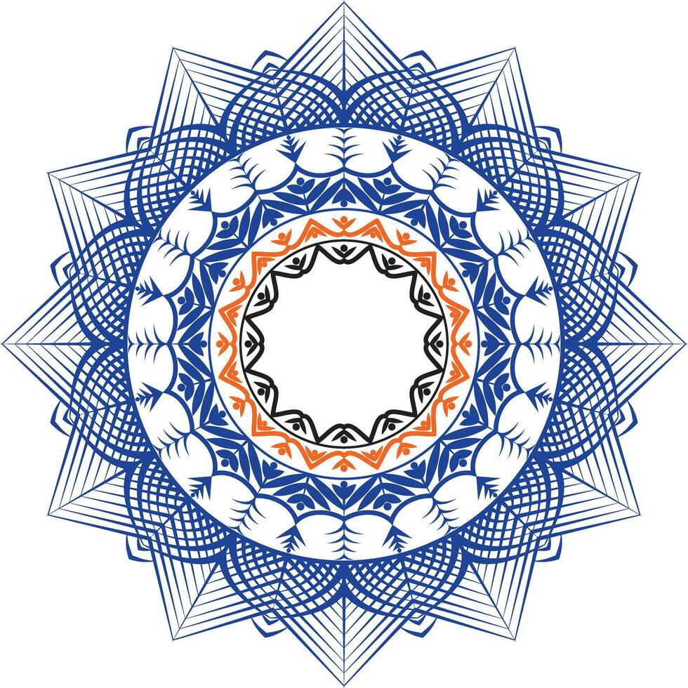 colorful mandala flower design art vector