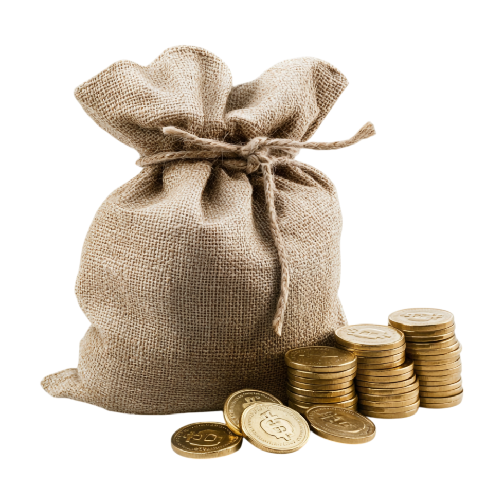money bag with coins png