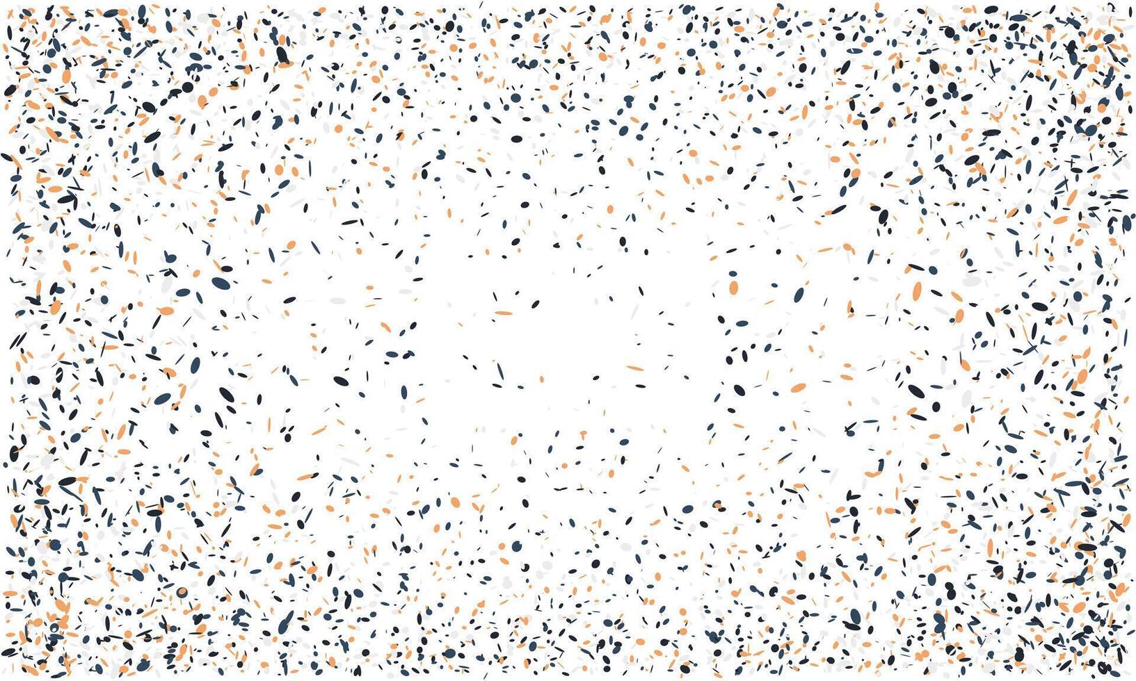 Abstract confetti background. Neutral color palette of beige, black, and white creates a versatile, celebratory, and subtly textured design. vector