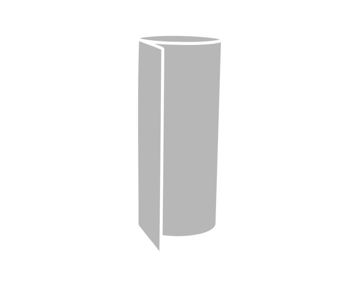 Abstract minimalist illustration of a rolledup cylinder, suggesting potential, new beginnings, or unfolding possibilities. Perfect for concepts related to growth, development, or the future. vector