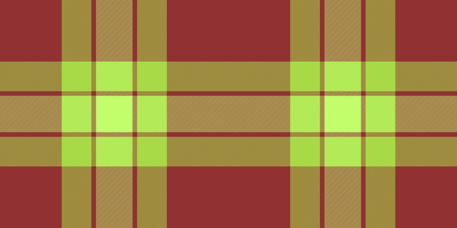 Vibrant lime green and maroon plaid pattern. Perfect for textile design, website backgrounds, or fashion projects. vector