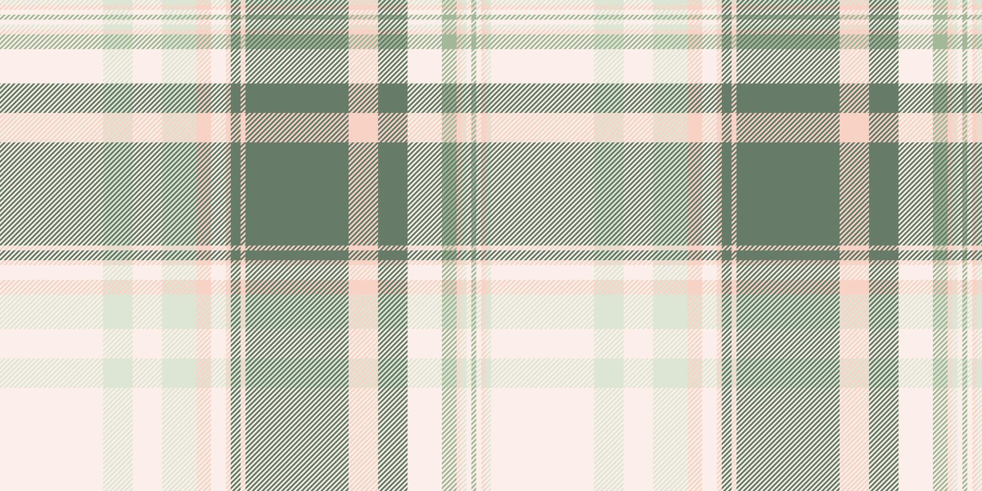Elegant pastel green and blush pink plaid pattern. Perfect for textile design, fashion, wrapping paper, or website backgrounds. vector