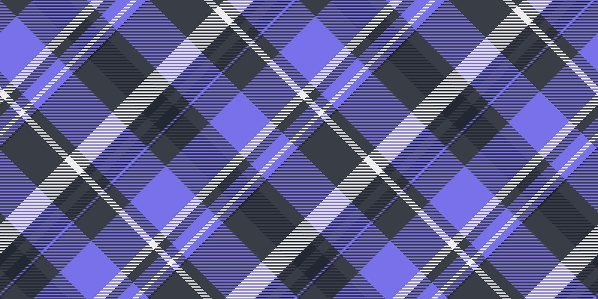 Stylish plaid pattern in shades of purple, gray, and white. Versatile for textiles, backgrounds, or graphic design projects. A timeless, classic texture. vector