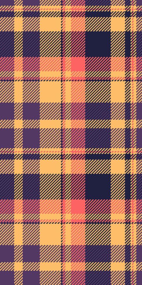 Vibrant autumnal plaid pattern in warm, earthy tones. Perfect for textile design, fashion, website backgrounds, or seasonal branding. vector